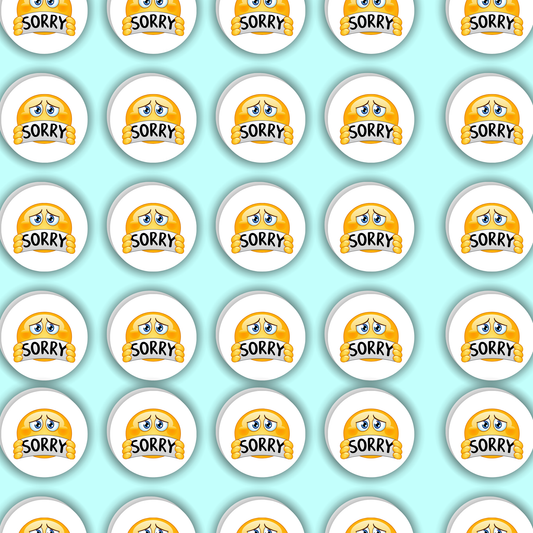 Sorry Label Name Stickers
