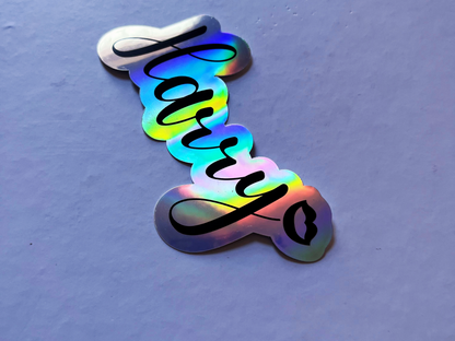 Naomi Kisses Name Holographic Vinyl Decal for Water Bottles, Laptop, Personalized Name Sticker for School Labels, Cute Tumbler Sticker, Custom Name