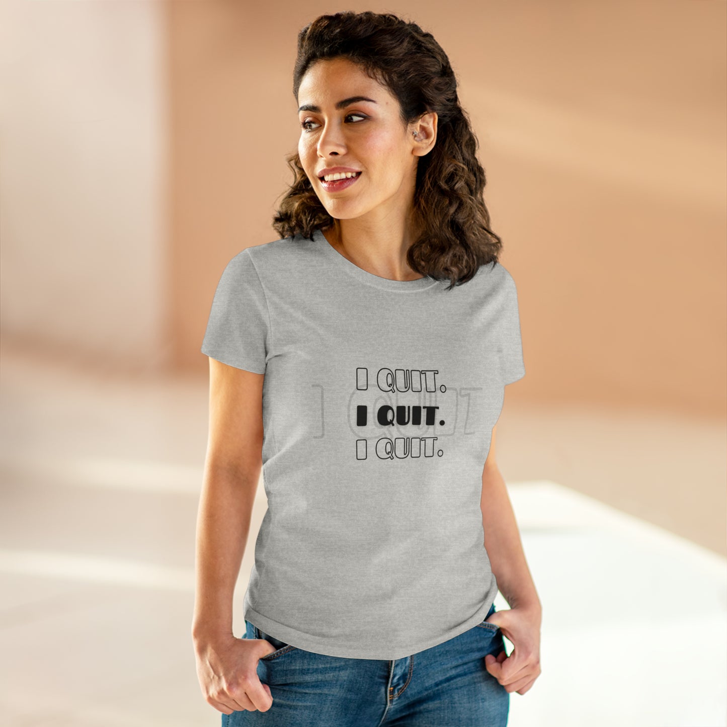 I Quit | Women's Midweight Cotton Tee