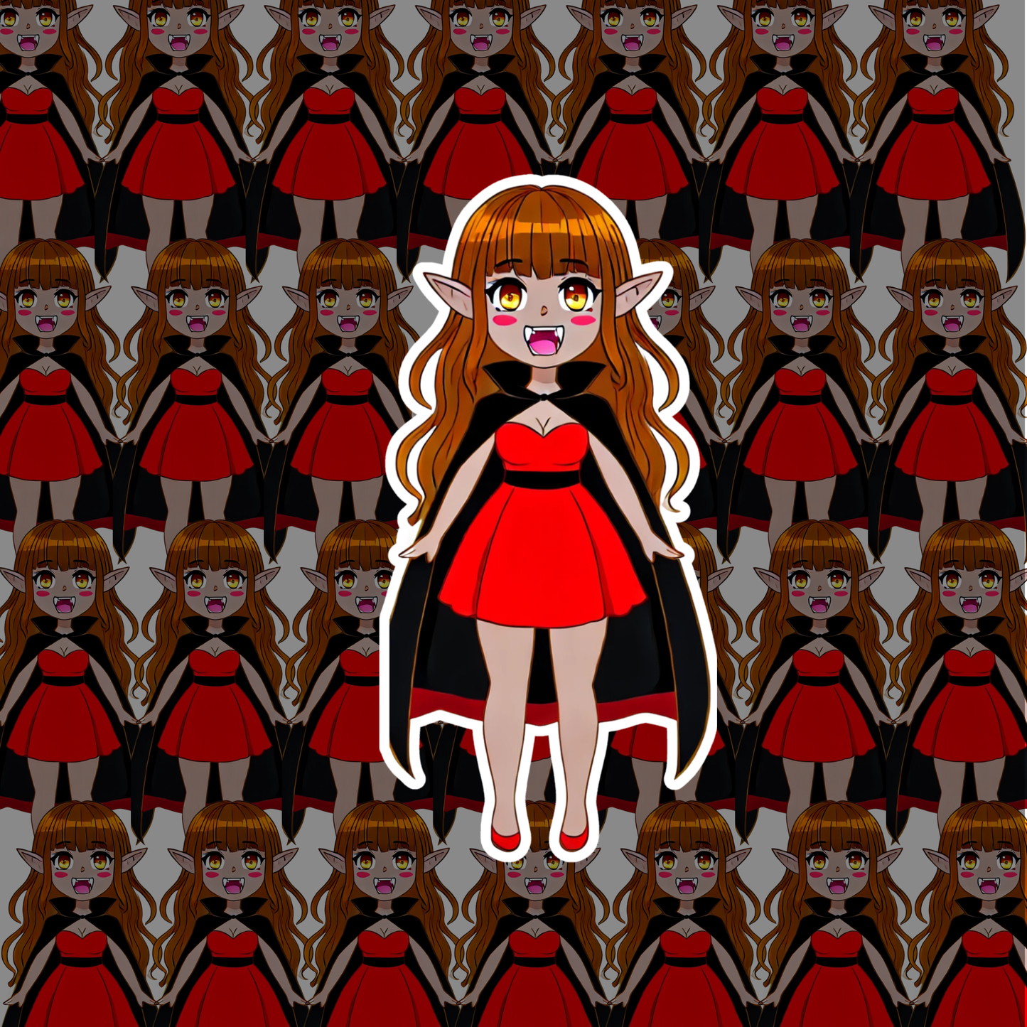 Halloween Vamp Girl Set Stickers