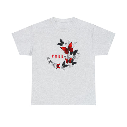 Free Butterfly Unisex Cotton T-Shirt