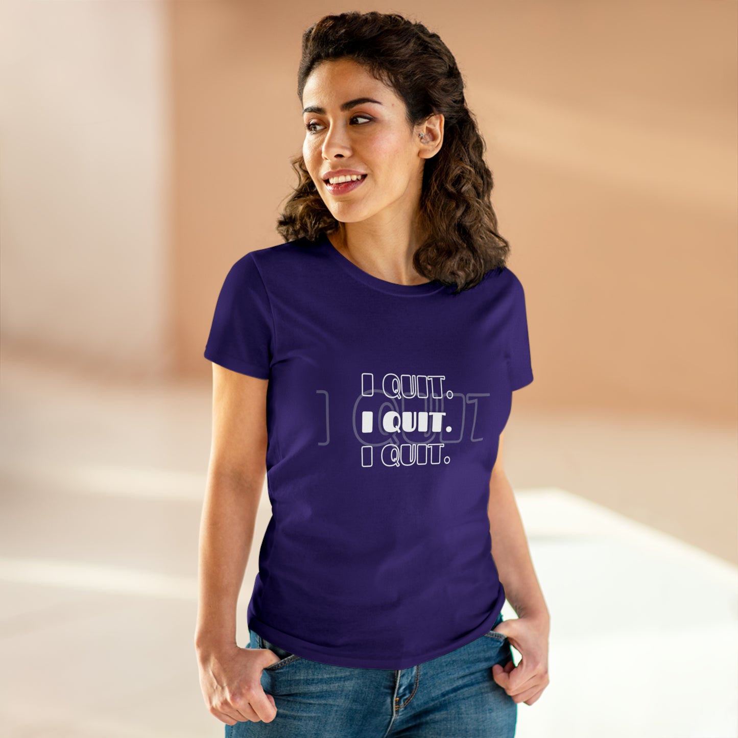 I Quit | Women's Midweight Cotton Tee