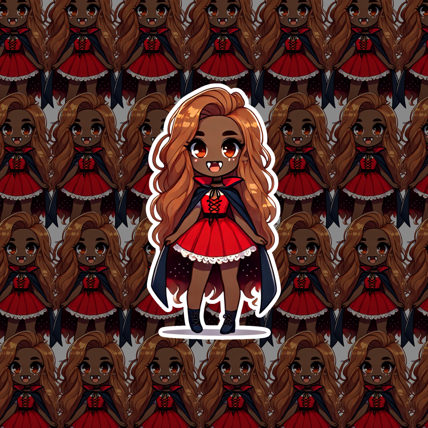 Halloween Vamp Girl Set Stickers