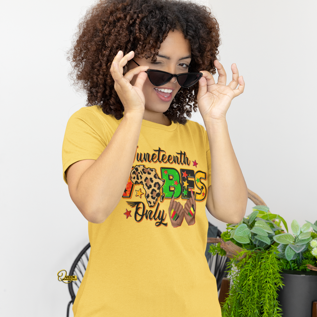 Juneteeth Vibes Only Unisex Short Sleeve T-Shirt