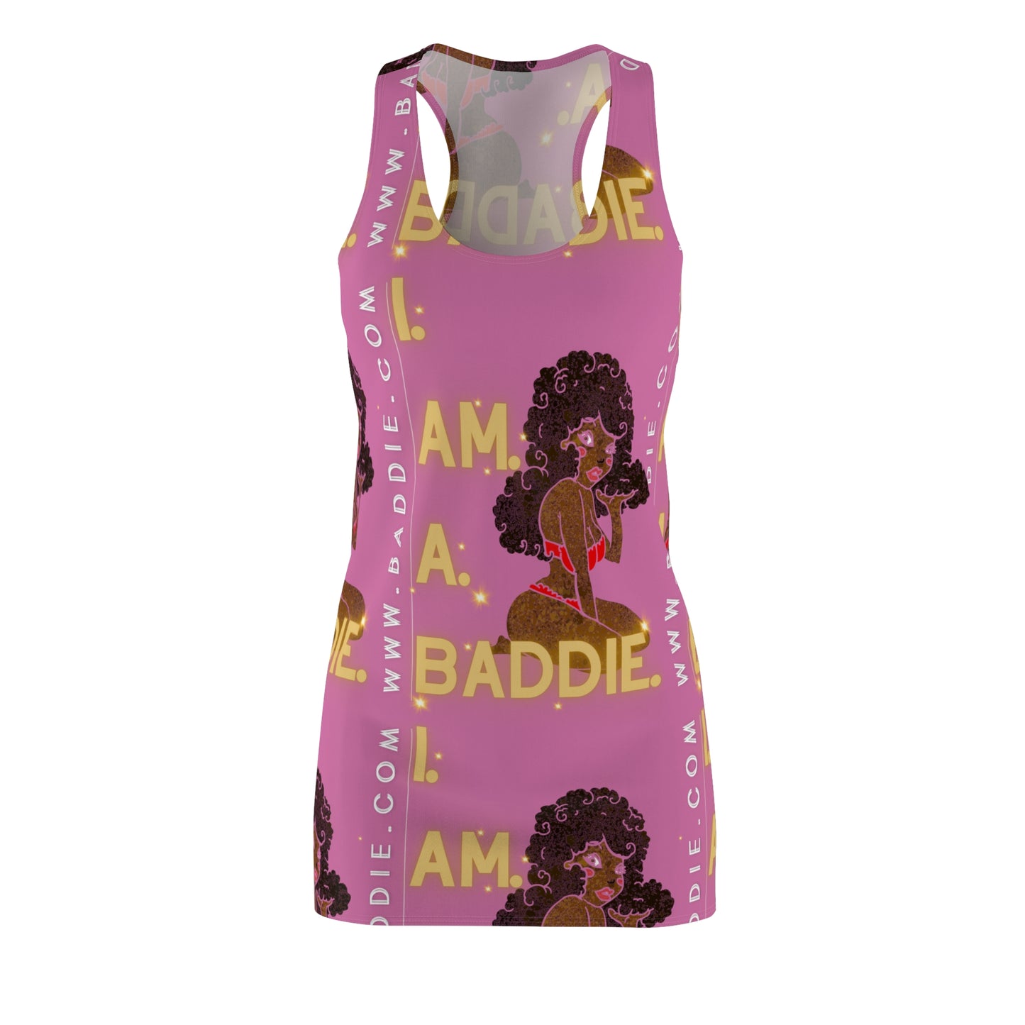 Women's Cut & Sew Racerback Dress Pink & Brown