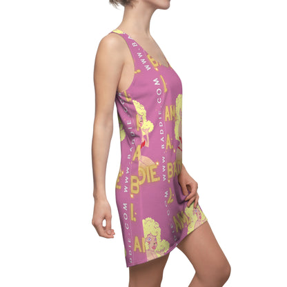 Women's Cut & Sew Racerback Dress Pink & Yellow