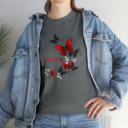 Free Butterfly Unisex Cotton T-Shirt