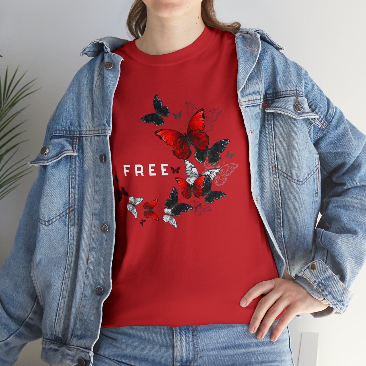 Free Butterfly Unisex Cotton T-Shirt