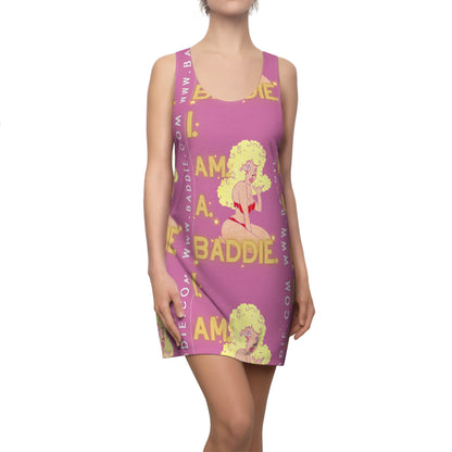 Women's Cut & Sew Racerback Dress Pink & Yellow