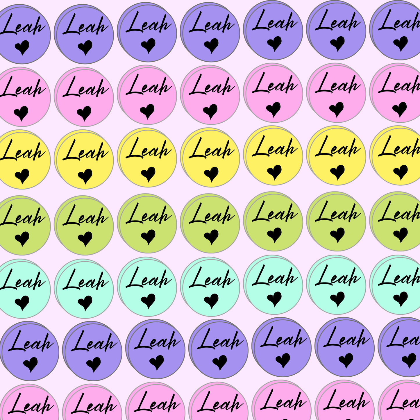 Rainbow Label Name Stickers