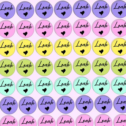 Rainbow Label Name Stickers