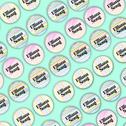 Stripe Pattern Label Name Stickers