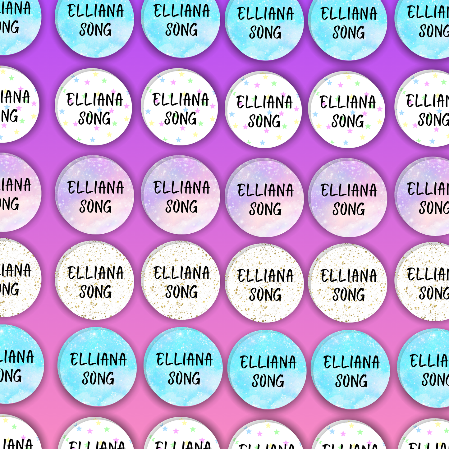 All The Stars Name Stickers