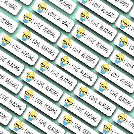 I Love Reading Label Name Stickers