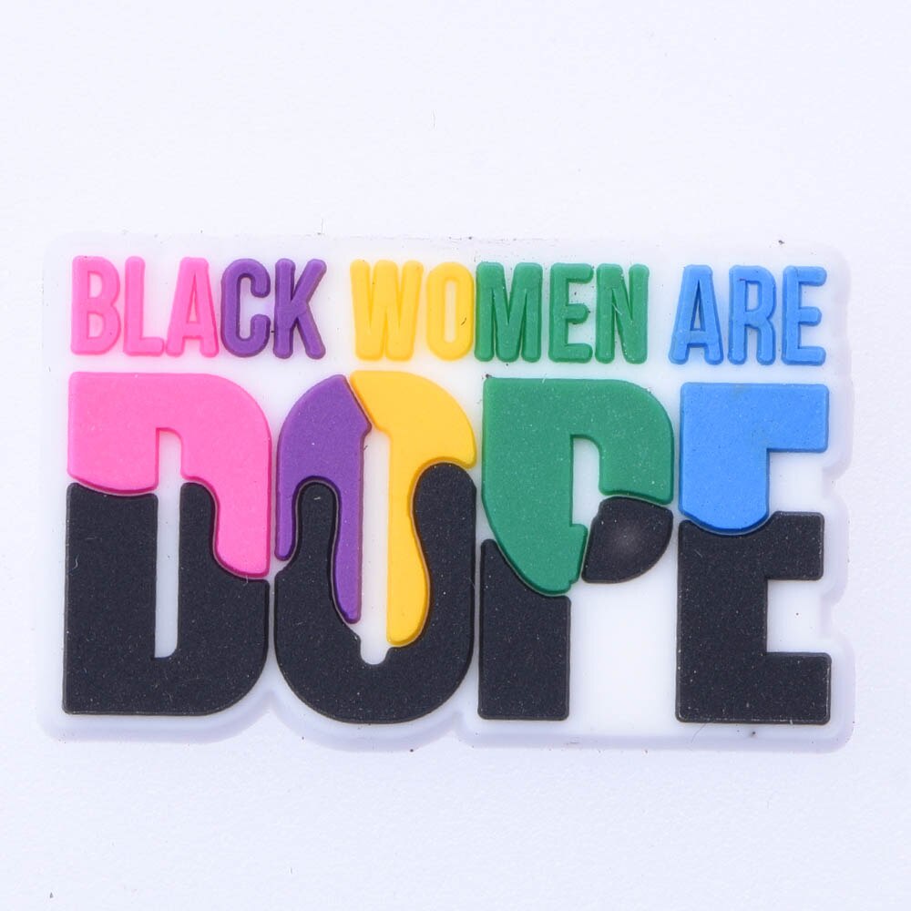 1pcs Black Girl Magic Croc Shoe Charms
