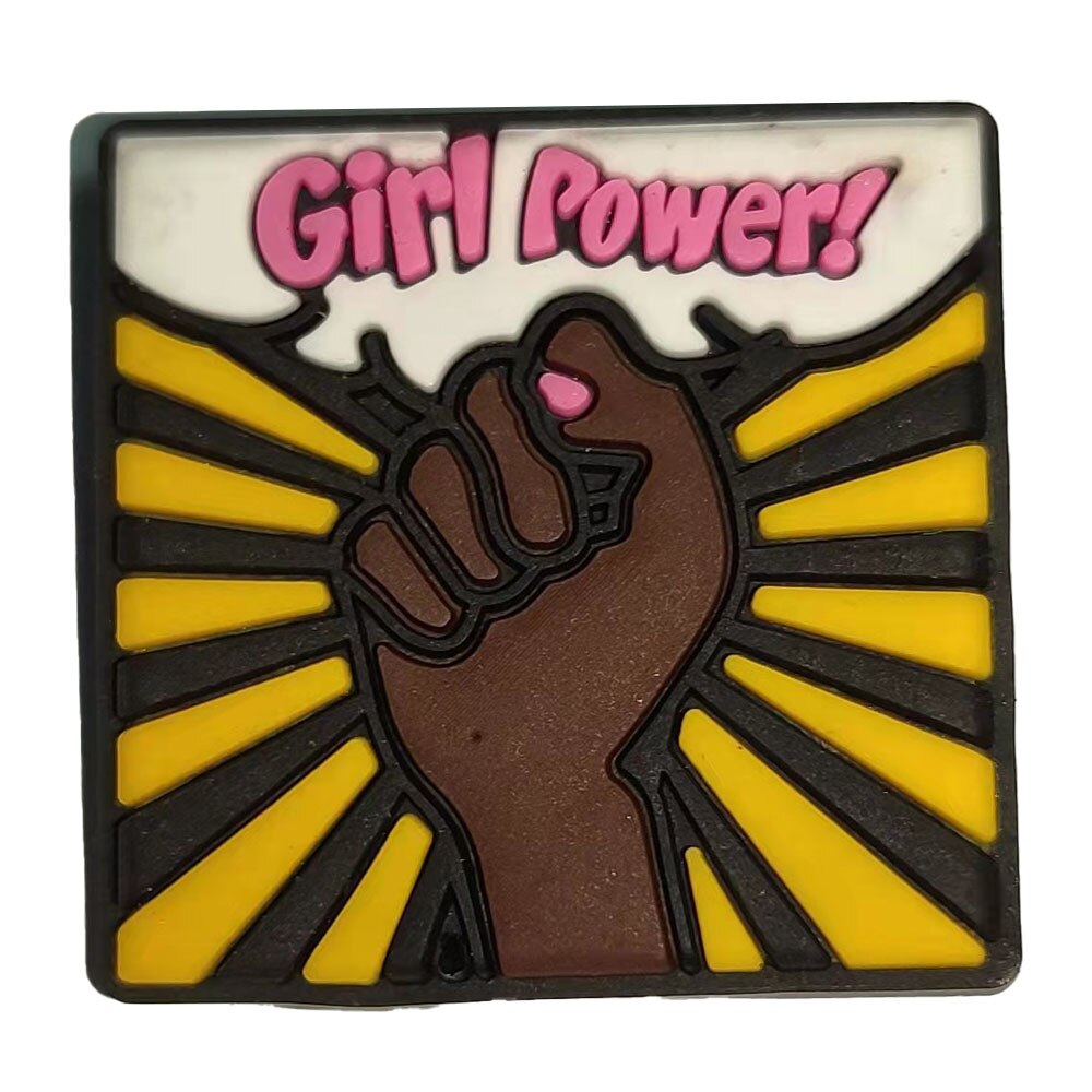 Cartoon Shoe Charms Black Girl Boss Croc