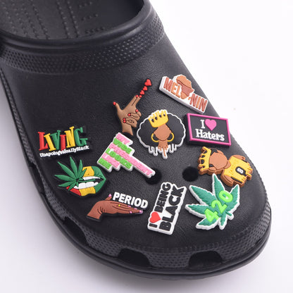 1pcs Black Girl Magic Croc Shoe Charms