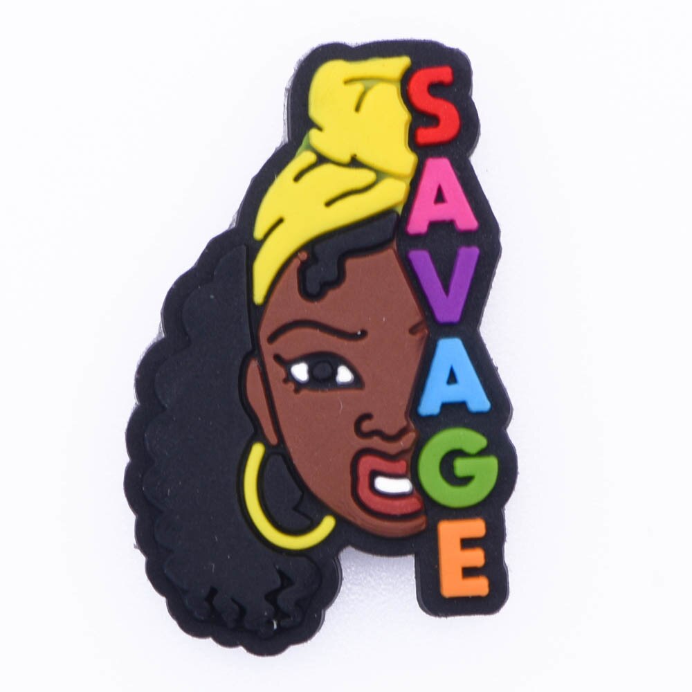 1pcs Black Girl Magic Croc Shoe Charms